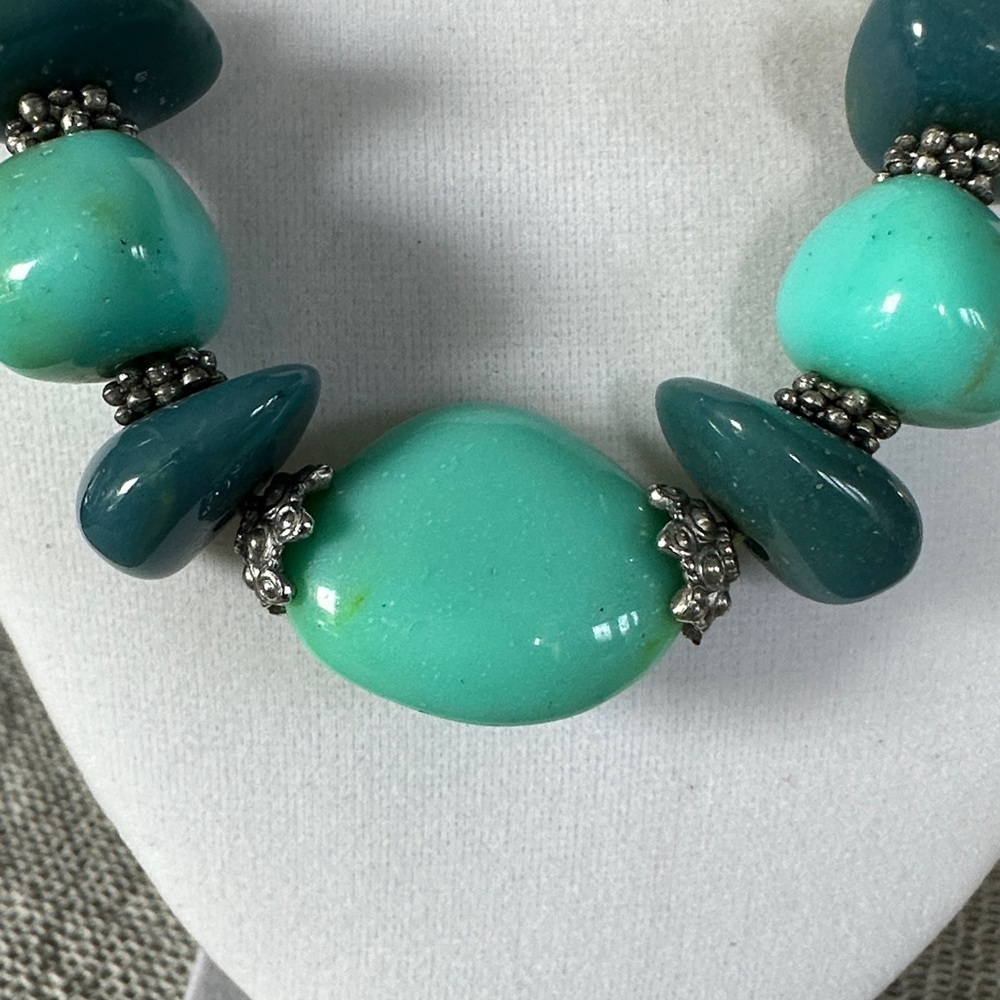 Park Lane Fauz Turquoise And Teal Silver Tone Necklace View 5